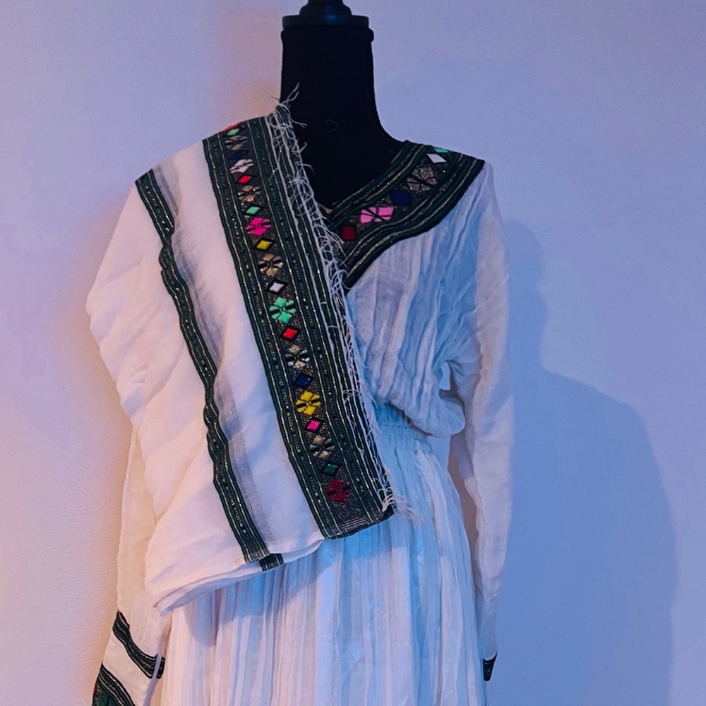 Beautiful Ethiopian and Eritrea Habesha Dress Style menen 100% cotton